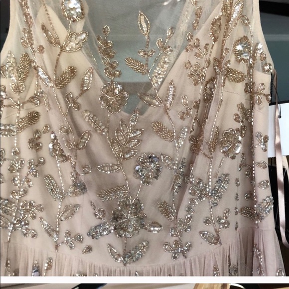 NWT Adrianna Papell shell/blush gown US 2 - Picture 7 of 8